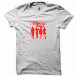 Tee shirt Clockwork Orange Mecanique rouge/blanc