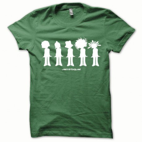 Tee shirt Jamiroquai blanc/vert bouteille