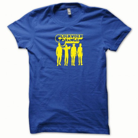 Tee shirt Clockwork Orange Mecanique jaune/bleu royal