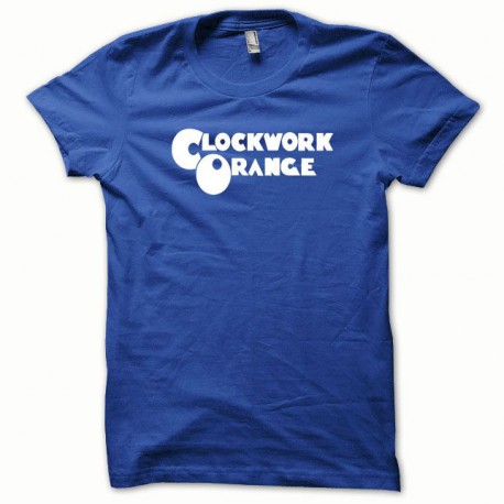 Tee shirt Clockwork Orange Mecanique blanc/bleu royal