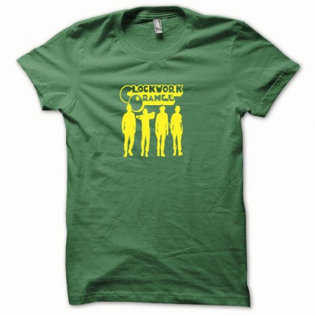 Tee shirt Clockwork Orange Mecanique yellow / green bottle