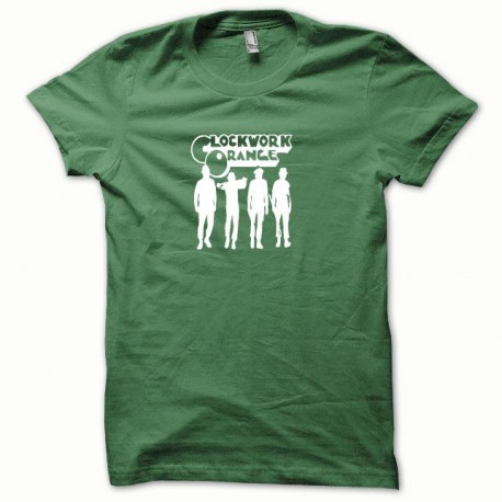 Tee shirt Clockwork Orange Mecanique white / green bottle
