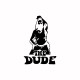 Tee shirt The Big Lebowski Dude noir/blanc