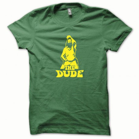 Tee Shirt The Big Lebowski Dude yellow / green bottle