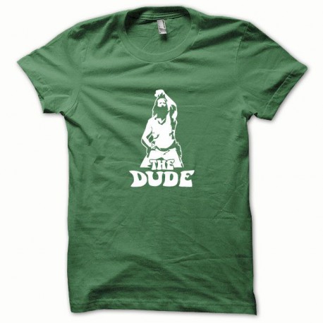Tee shirt The Big Lebowski Dude blanc/vert bouteille