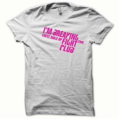 Camiseta club de la lucha rosa / blanco