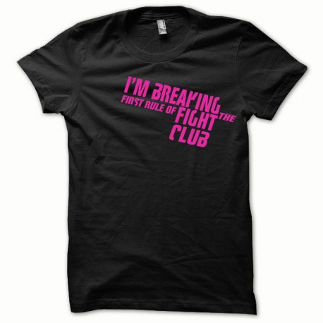 Tee shirt Fight Club Pink / Black