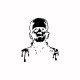 Camisa de Frankenstein negro / blanco