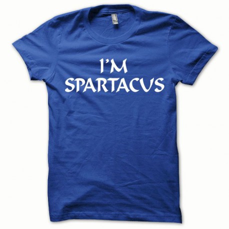 Tee shirt Spartacus blanc/bleu royal