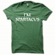 Tee shirt Spartacus blanc/vert bouteille
