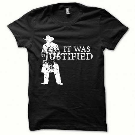 Tee shirt Justified blanc/noir
