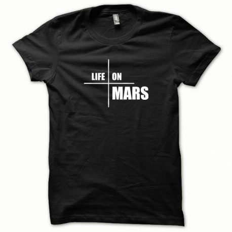 Camisa de la vida en Marte blanco / negro
