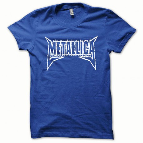 Tee shirt Metallica blanc/bleu royal