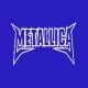 Tee shirt Metallica blanc/bleu royal