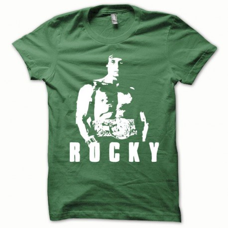 Rocky camisa blanca / verde botella
