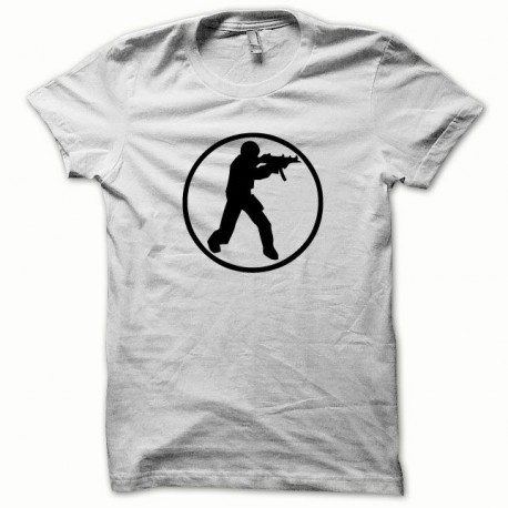 Camiseta negro Counter Strike / blanco