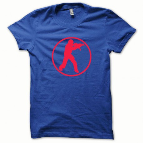 Camiseta Counter Strike rojo / azul royal