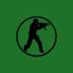 Tee shirt Counter Strike noir/vert bouteille