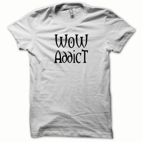 Tee shirt WoW Addict noir/blanc