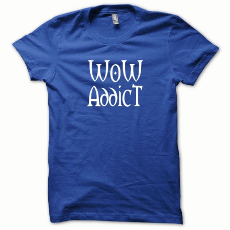 Tee shirt WoW Addict blanc/bleu royal