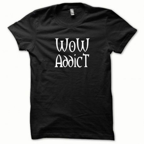 Tee shirt WoW Addict white / black