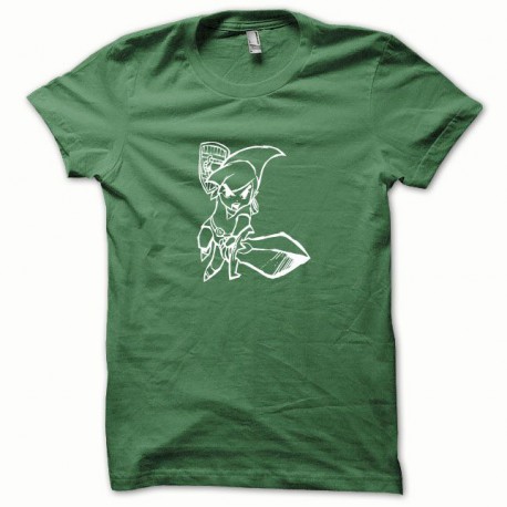 Tee shirt Link blanc/vert bouteille