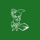 Tee shirt Link blanc/vert bouteille