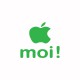 Tee shirt Apple moi vert/blanc