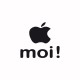 Tee shirt Apple moi noir/blanc