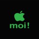 Tee shirt Apple moi vert/noir