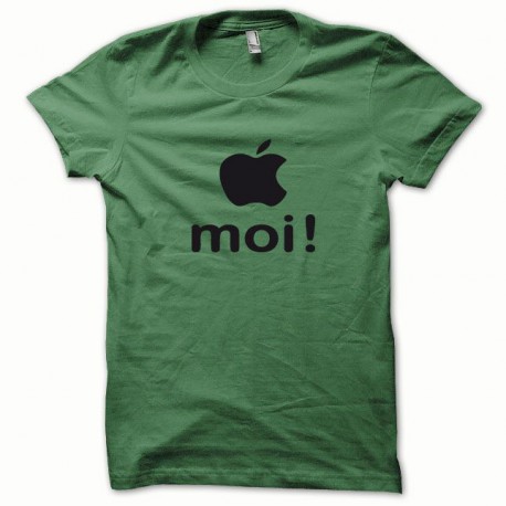 Tee shirt Apple moi noir/vert bouteille