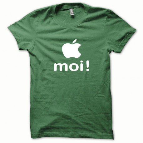 Tee shirt Apple moi blanc/vert bouteille