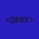 Tee shirt GEEK noir/bleu royal