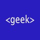 Tee shirt GEEK blanc/bleu royal