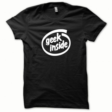 Tee shirt GEEK Inside blanc/noir