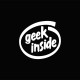 Tee shirt GEEK Inside blanc/noir