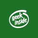 Tee shirt GEEK Inside blanc/vert bouteille