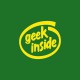 Tee shirt GEEK Inside jaune/vert bouteille