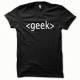 Tee shirt GEEK blanc/noir