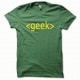 Tee shirt GEEK jaune/vert bouteille
