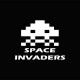 Tee shirt Space Invaders blanc/noir