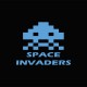 Tee shirt Space Invaders bleu/noir