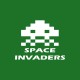 Shirt Space Invaders white / green bottle