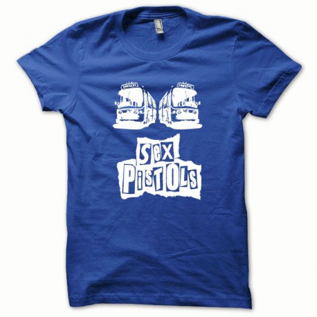 Tee shirt Sex Pistols blanc/bleu royal