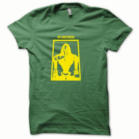 Shirt My Girlfriend Cylon yellow / green bottle