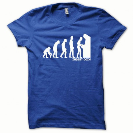 Tee shirt Evolution Insert coin blanc/bleu royal