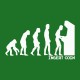 Tee shirt Evolution Insert coin blanc/vert bouteille