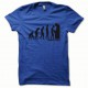Tee shirt Evolution Insert coin noir/bleu royal