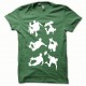 Tee shirt Skate blanc/vert bouteille