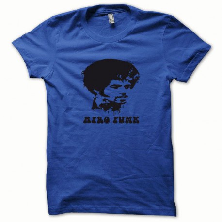 Tee shirt Afro Funk noir/bleu royal